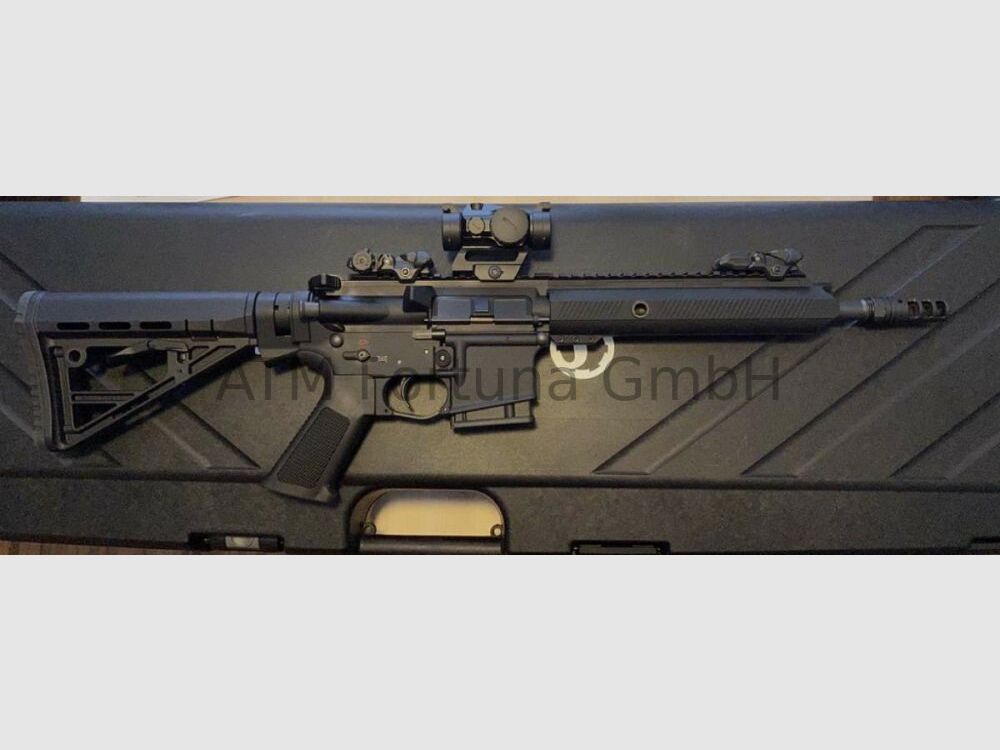 Schmeisser 2023 Schmeisser AR 15 S4F Sport barrel length 10.5" inches, caliber .223 Rem, + Falke S Reddot!