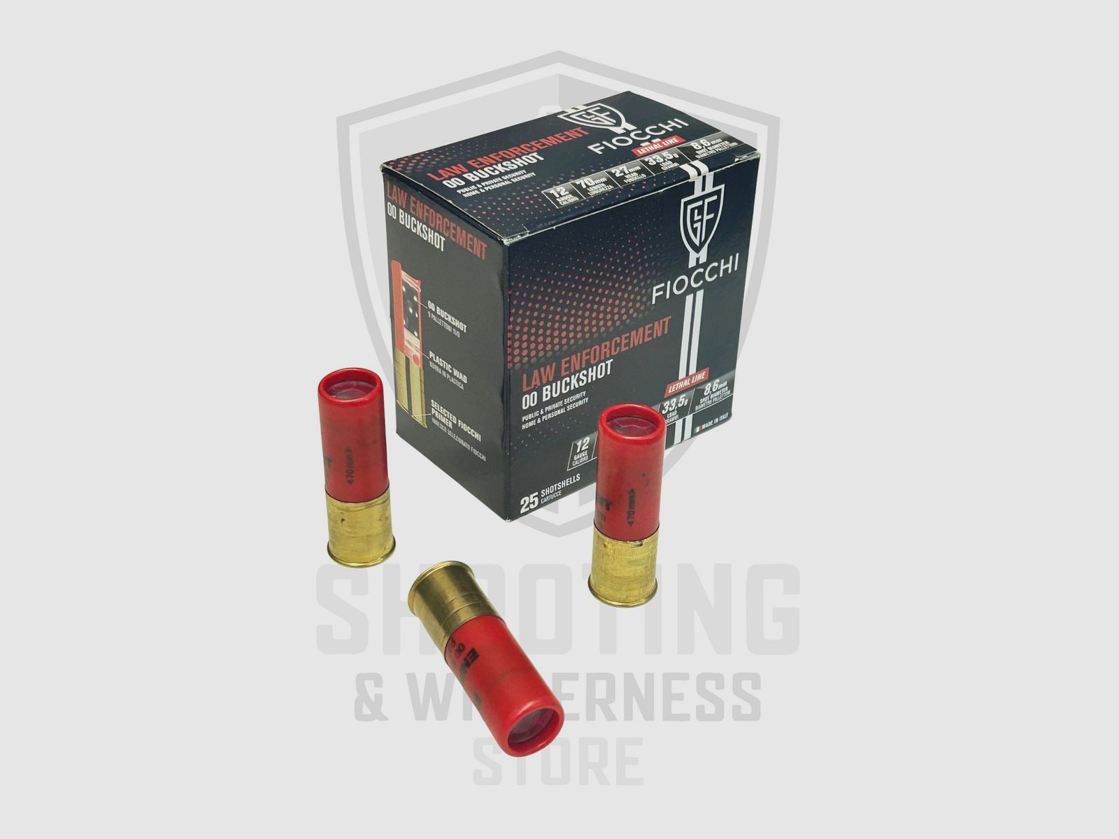 Fiocchi Law Enforcement cartouches de chasse 00 Buckshot 12/70 33,5 g, image 1 sur 2