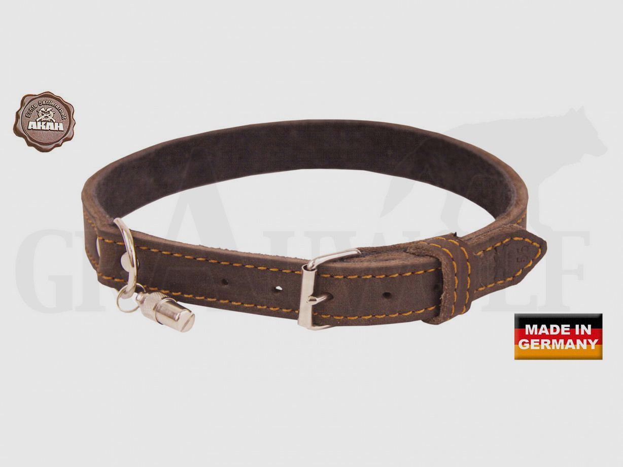 Collar AKAH Remachado de Cuero Aceitado Collar para Perros 55 cm