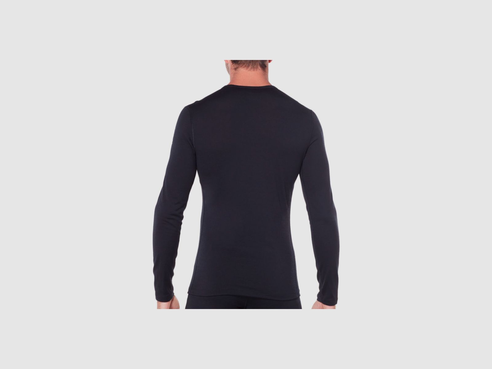 ICEBREAKER Merino 200 Oasis Manga Larga Crewe Hombre Negro
