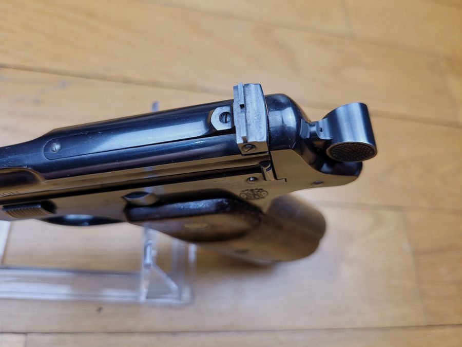 Wunder Art Déco – Seltene Smith&Wesson Straight Line Pistole – 22LR – 10 Zoll – nur 1.870 Stück hergestellt! – Baujahr 1925! Top Zustand!, Bild 12 von 24