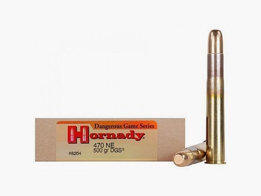 BOX MIT 20 PATRONEN HORNADY 470 NITRO EX 500 GRS DGS