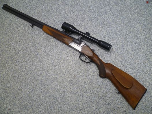 Escopeta de doble cañón Sauer & Sohn 16/70 y 7x57R