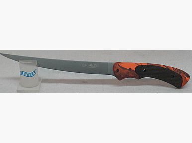 Couteau à fileter poignée rouge - Lame de 17,5 cm