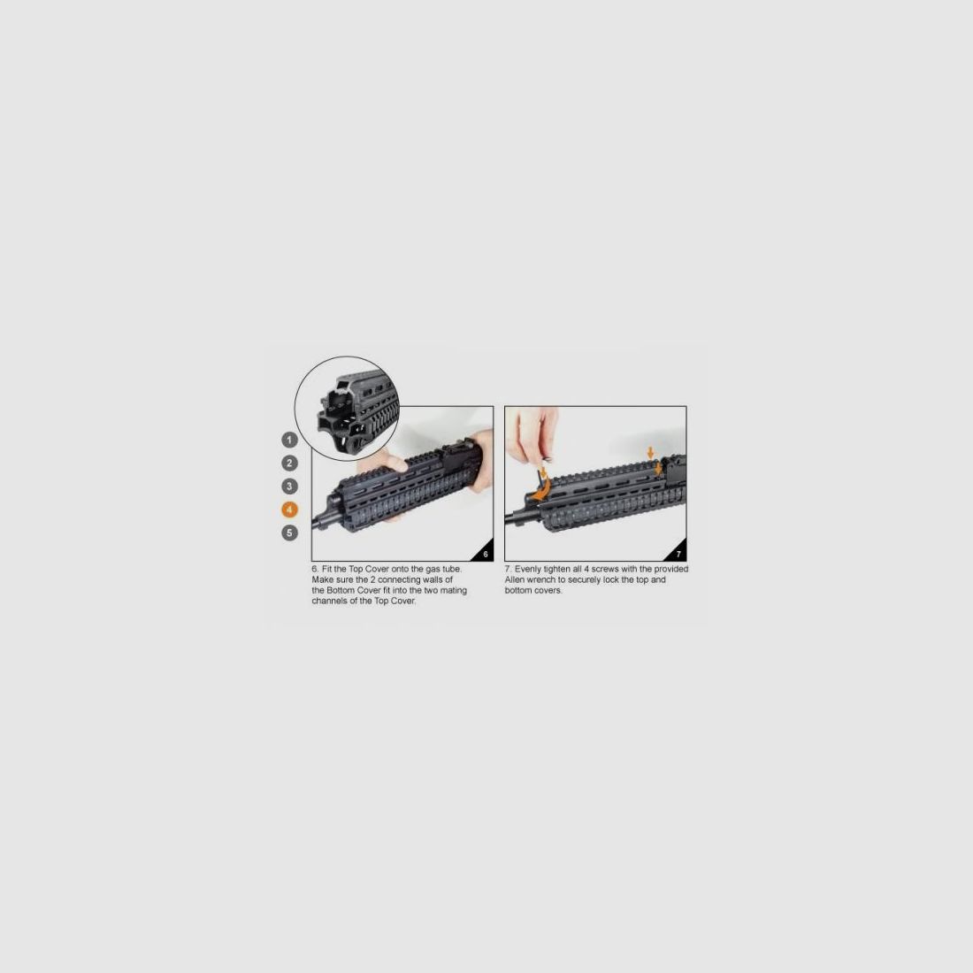 Schwarz Handguard für Saiga Kal. 12, Bild 6 von 7