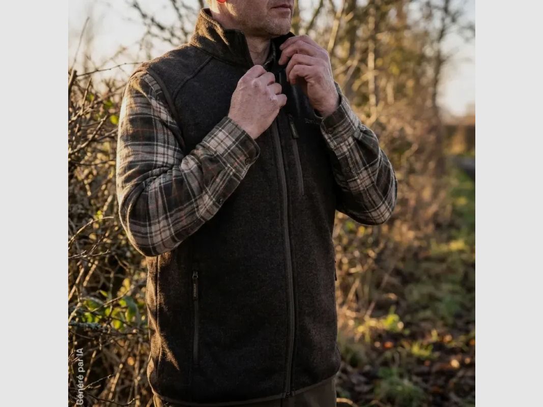 Sweter Deerhunter Moor brązowy rozciągliwy bez rękawów, zdjęcie 4 z 9