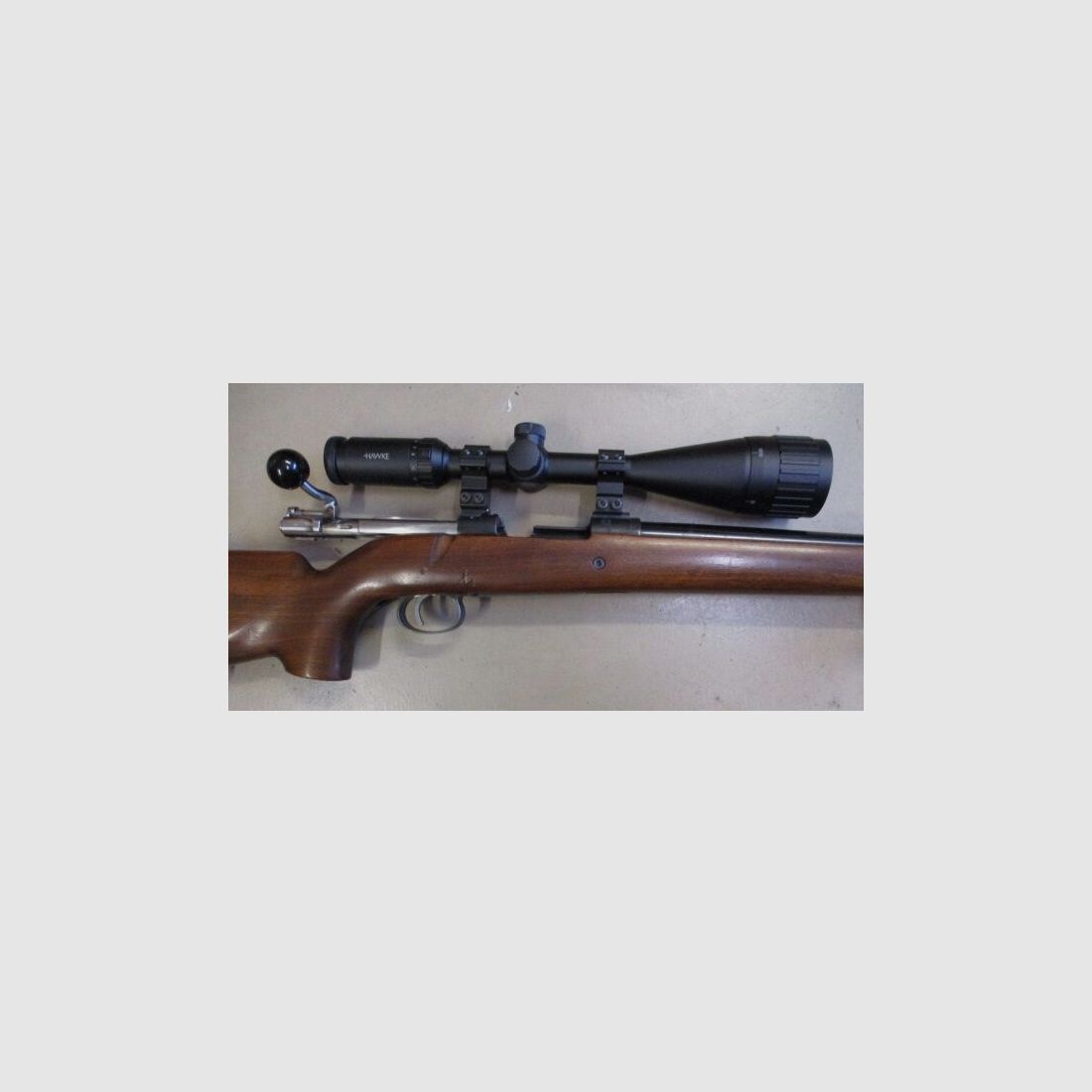 Einzelladerbüchse Carl Gustaf M63 mit Matchlauf, Zielfernrohr Hawke 4-16x56 M63