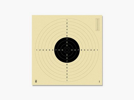 Cibles de pistolet 50/25 m, vierges