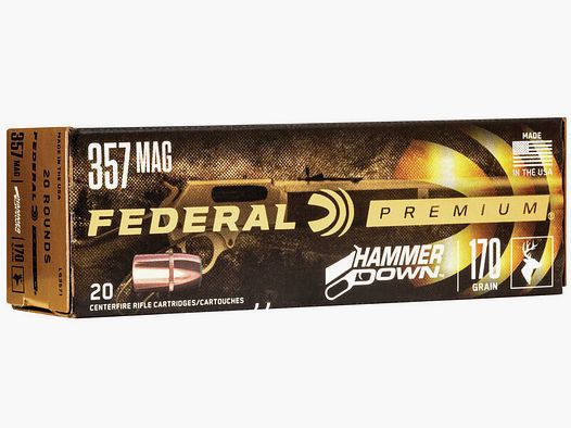 Federal HammerDown .357 Mag. 170GR Bonded Hollow Point 20 cartridges