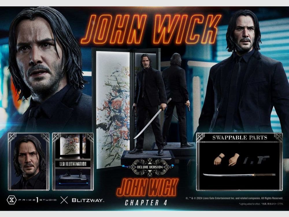 John Wick Chapter 4 Ultimate Premium Masterline Series Statue 1/4 John Wick Deluxe Bonus Version 54 cm | 43383