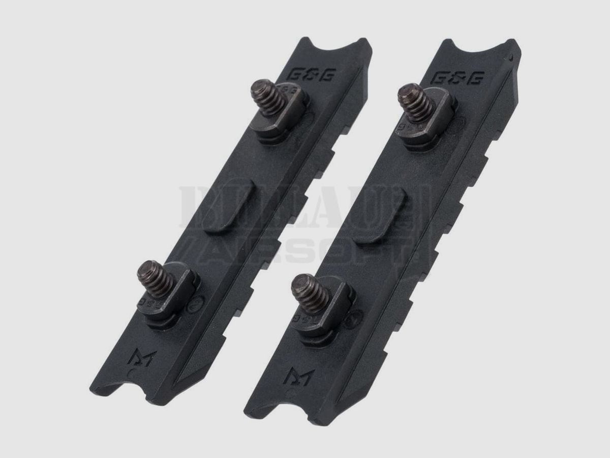 G&G 2er-Set M-Lok-Schienen, 5 Slots, schwarzer Polymer, Bild 2 von 2