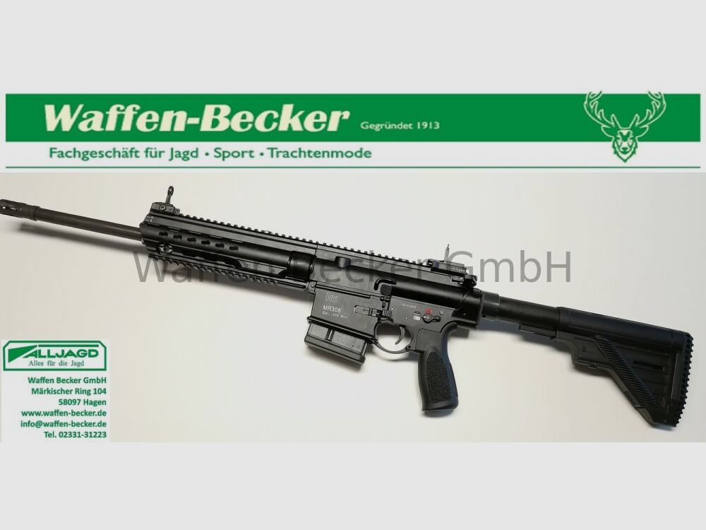 Heckler & Koch MR308 A3 Slim Line H-Key, 16,5"-Lauf, kurzer Handschutz, schwarz