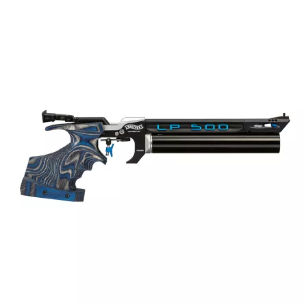 Walther LP500 EXPERT-E air pistol; electronic trigger; 3D grip; Blue Angel; right-hand grip; size M; cal. 4.5 mm