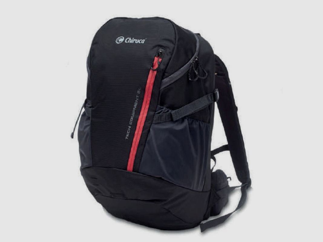 CHIRUCA Rucksack Schwarz Rot