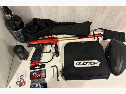 Dye Rize CZR E-Pneumat Komplettset inkl. E-Hopper, Speedfeed, großer HP-Flasche & Battlepack