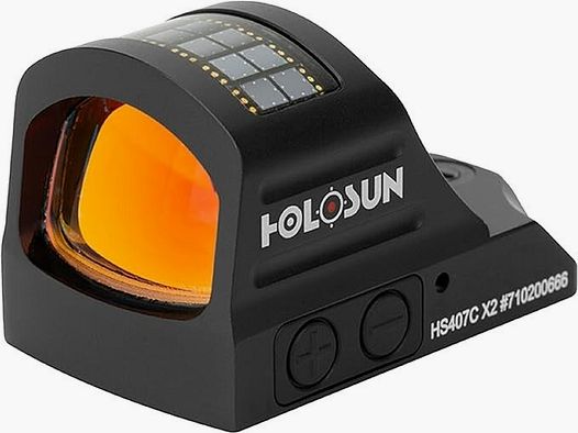 Holosun HS407C-X2 Offenes Reflex Rotpunktvisier + 2MOA Punkt Absehen