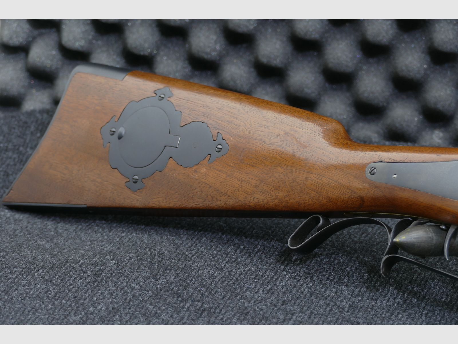 Davide Pedersoli Vorderlader Gewehr Tryon Rifle (Model S.229) uitvoering Creedmoor, .45 zwartkruit, zeer goed onderhouden