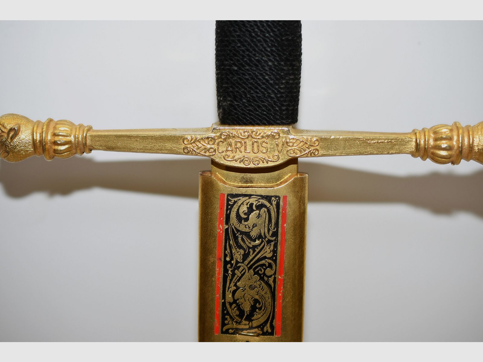 Renaissance-Schwert, Goldenes Schwert Carlos V, Kaiser Karl V, Toledo Gesamtlänge 74 cm