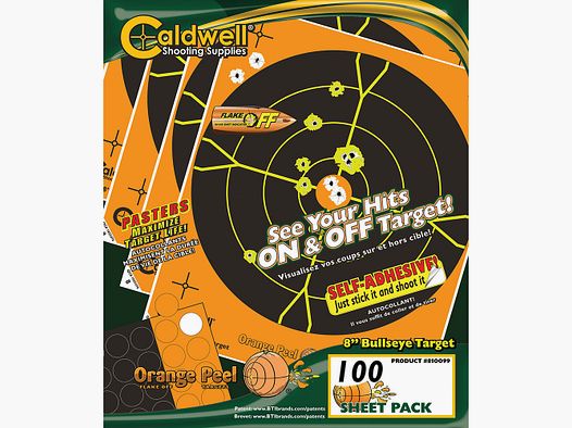 Orange Peel 8″ Bullseye: 100 sheets