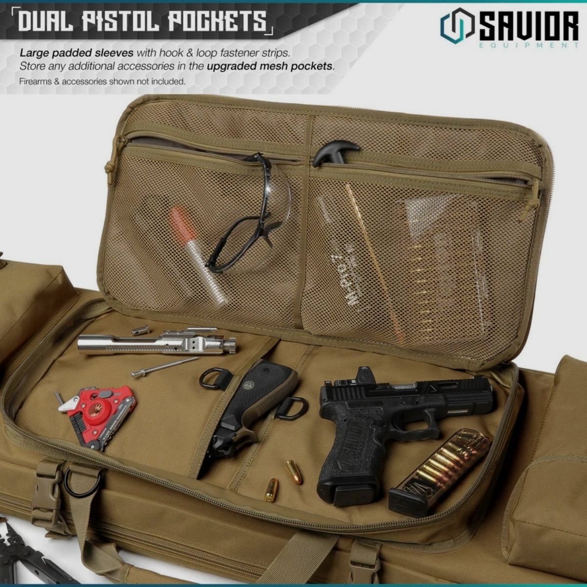Savior - Torba Double Rifle Bag - Urban Warfare - 46" - Tan - RB-4612DG-VER2-TN, zdjęcie 4 z 6