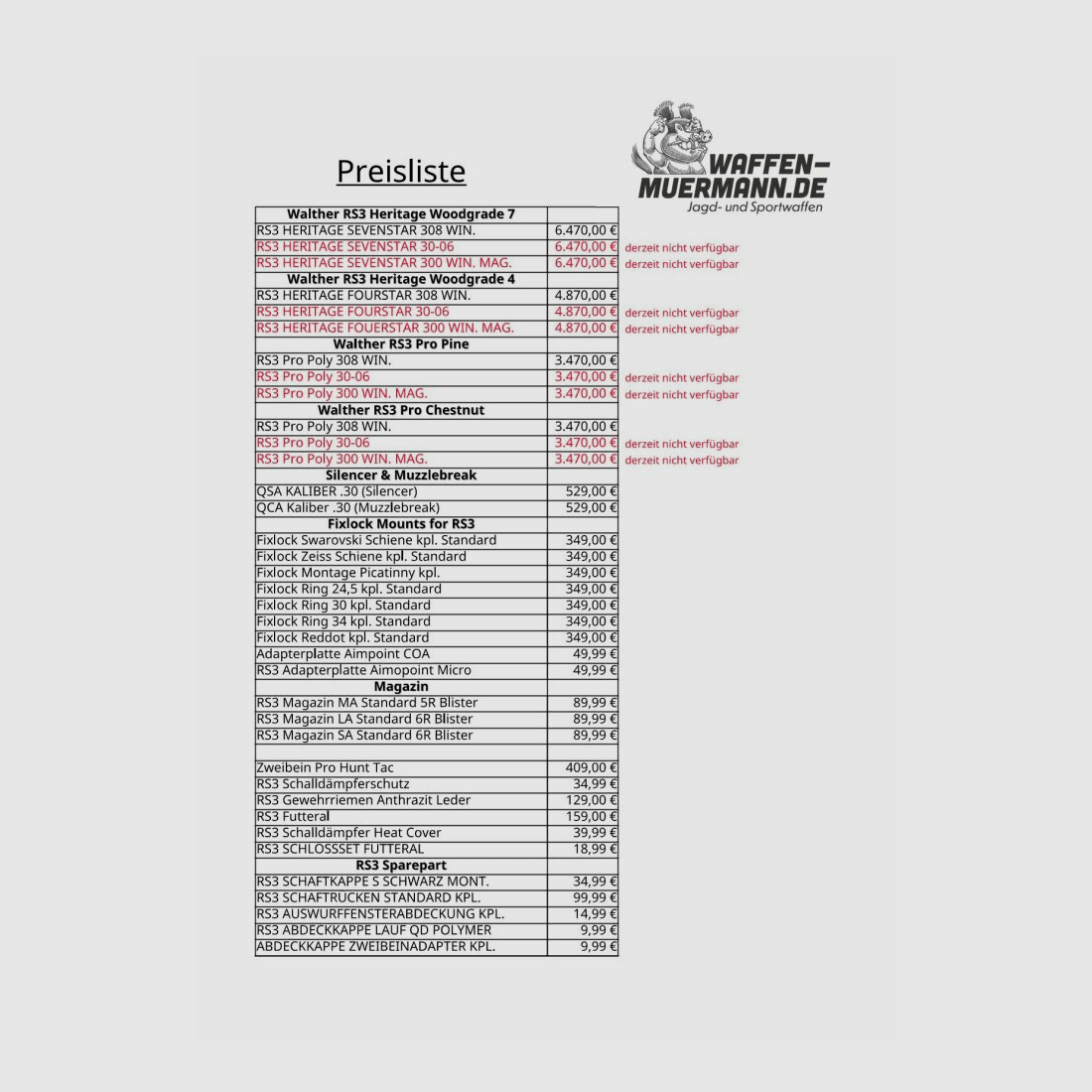 Walther RS3 Heritage Sevenstar, karabina powtarzalna bez tłumika kal. .308