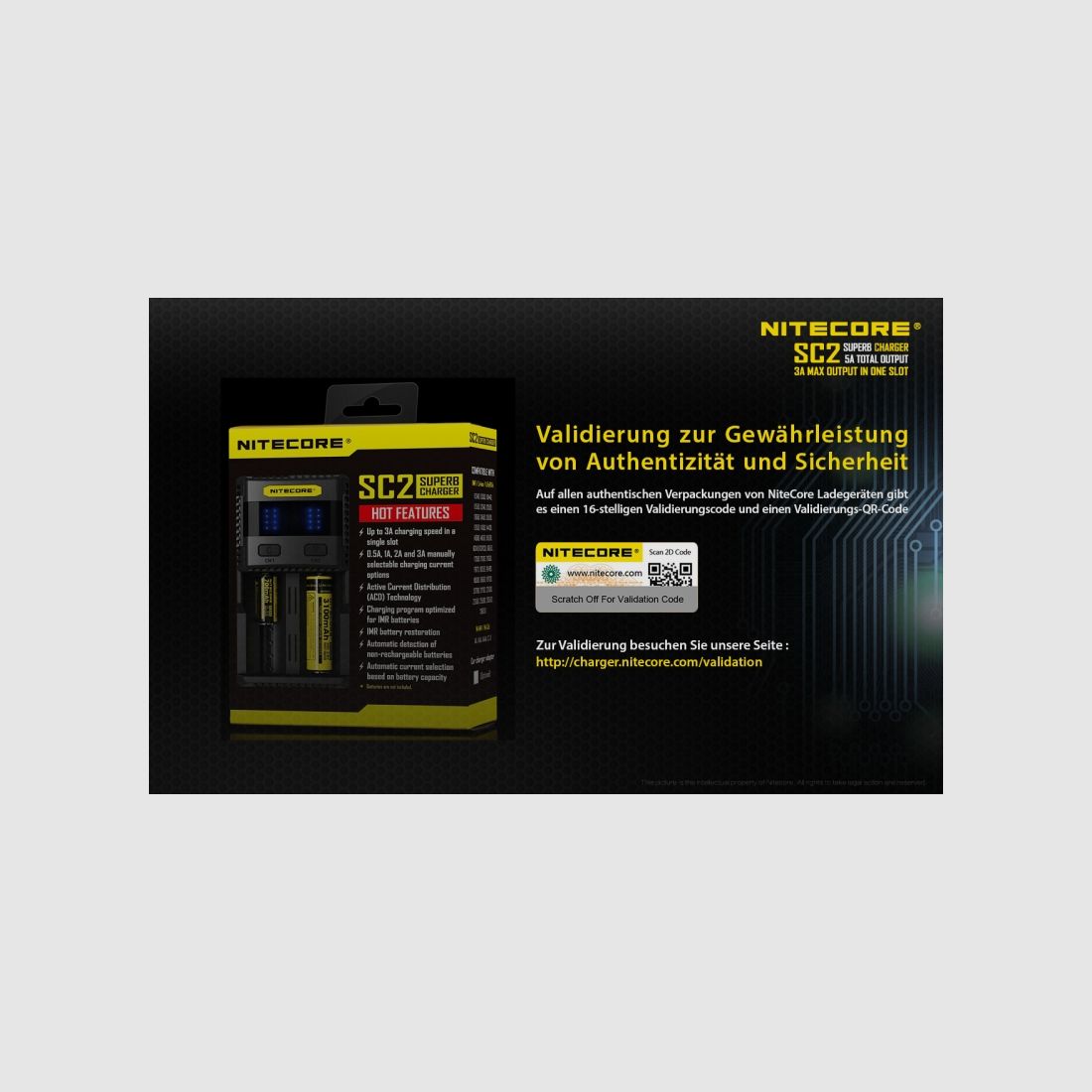 Nitecore SC2 3A Schnelllader