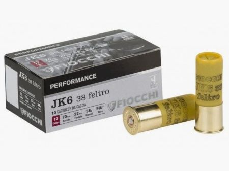 FIOCCHI Patronen JK6 38 FILZ Kal.12 pb.6 spezielle Taube