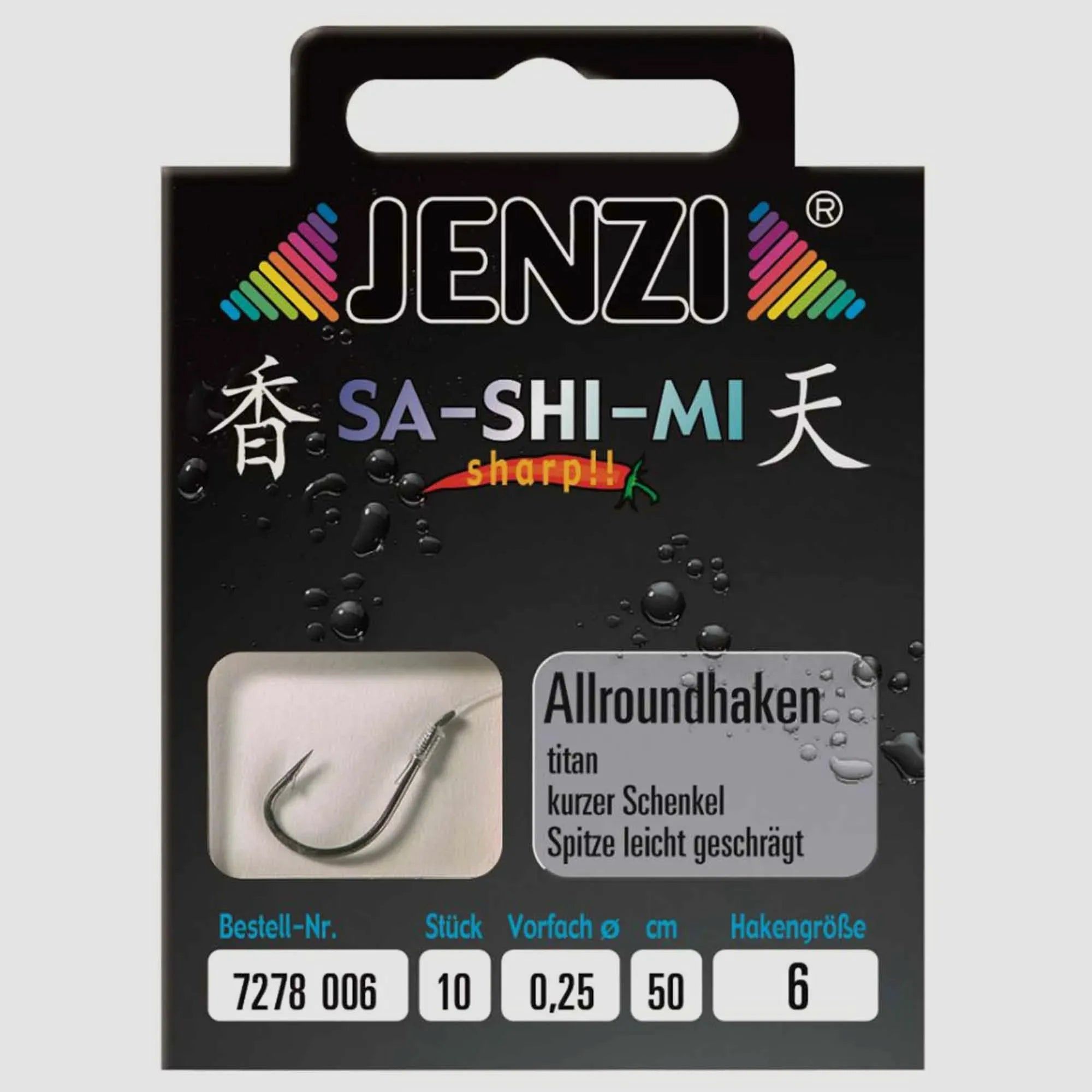 Jenzi Jenzi Angelhaken Allround Sa-Shi-Mi Gr. 6 10 Stück