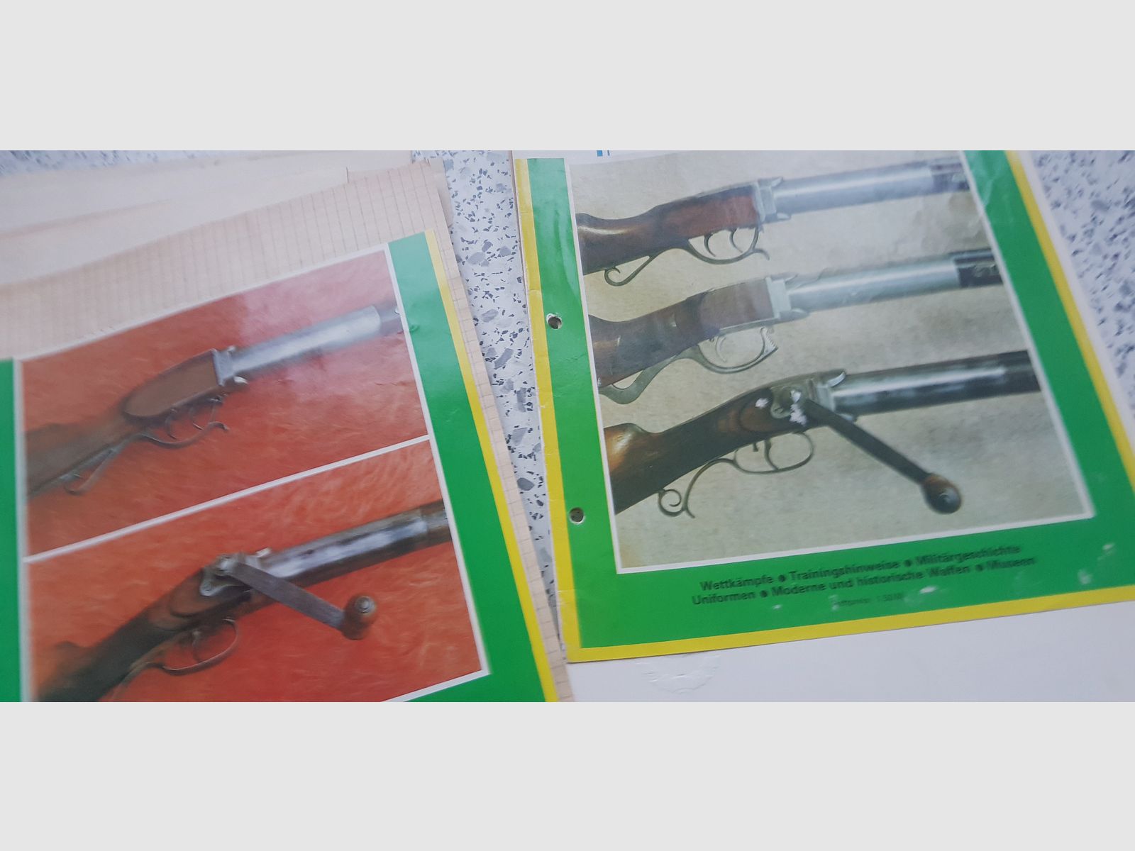 Anschauen ;-) Verschiedene gesammelte Unterlagen aus Zeitungen usw. sehr viel zu Haenel Modellen  mit seltenen Dokumenten 