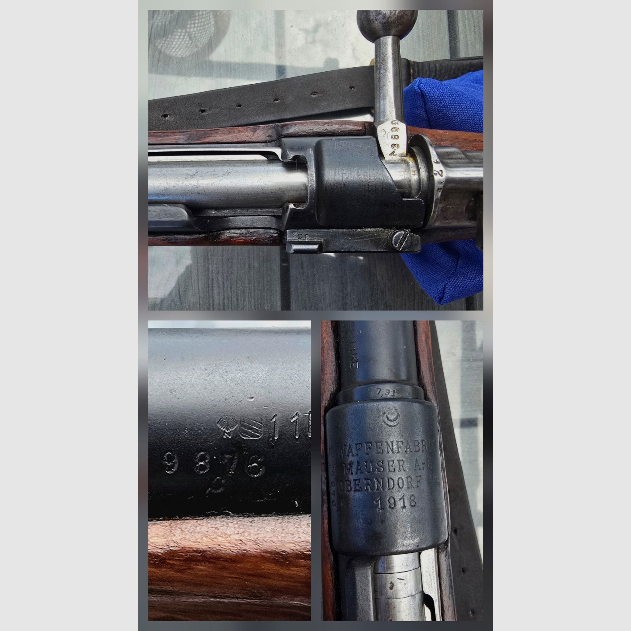 Mauser G98*Kal. 8x57 IS*Telescopische richtkijker*Totale lengte 1250 mm*Loop 740 mm