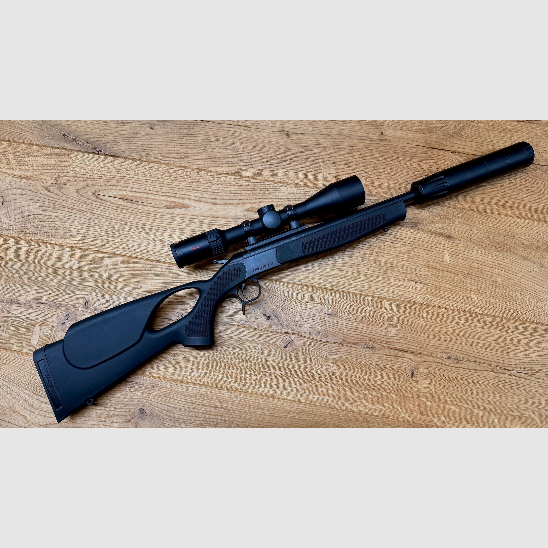 CVA Scout Karpersysteem Compleetset / LL 42cm / 5/8x24 / incl. Minox RS4 2,5-10x50 & A-Tec H3, afbeelding 3 van 9