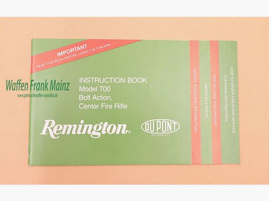 Remington - USA Bedienungsanleitung Mod. 700