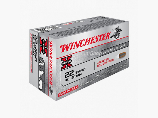 Winchester 22 Hornet,SUPER-X,46gr,HOLLOW POINT,50 Stück