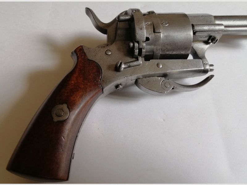 Schöner Lefaucheux-Typ Liège Perkussionsrevolver im Kaliber 7 mm – Ausgezeichneter Zustand, Bild 5 von 20