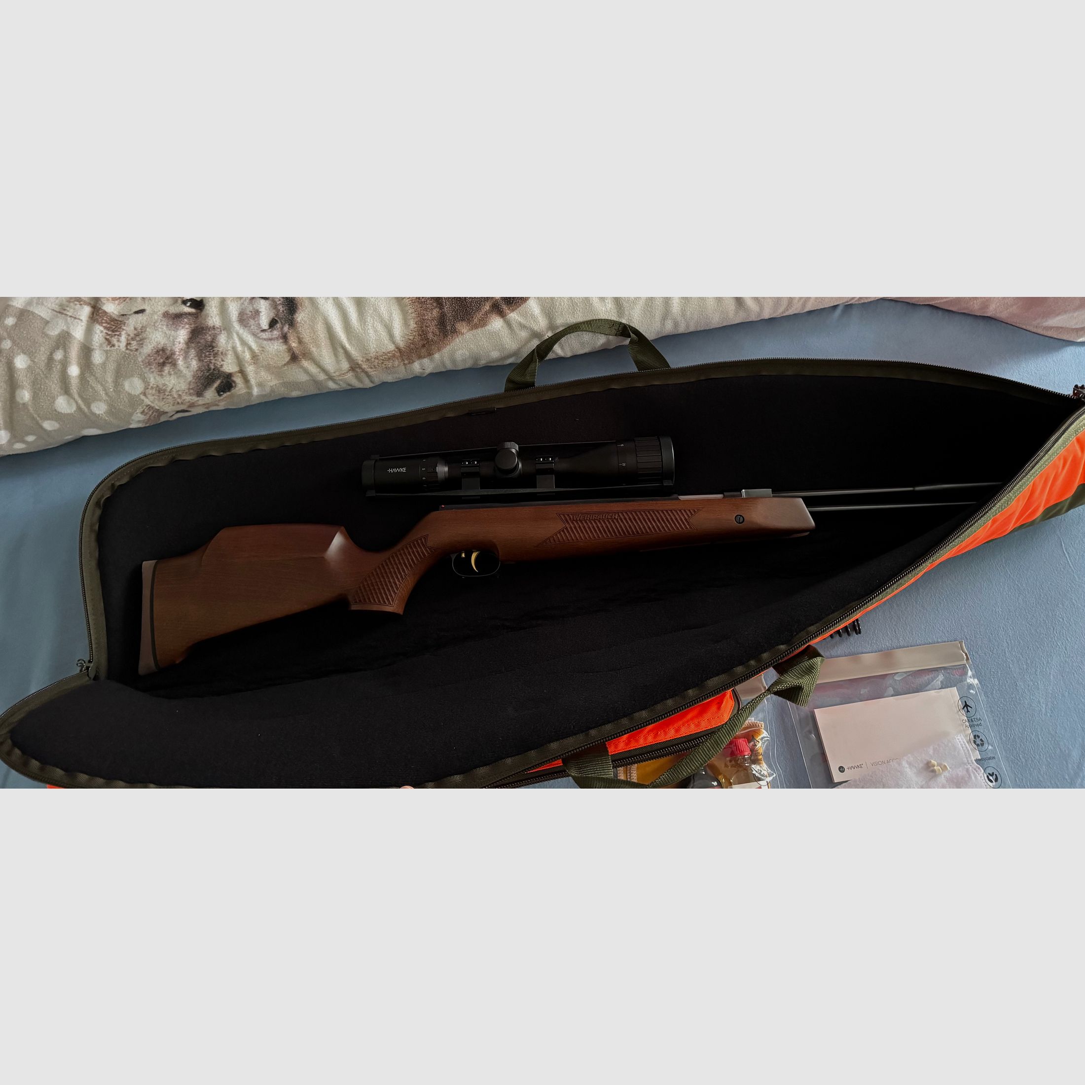 Weihrauch HW 97 Kaliber 5,5 HAWKE Zielfernrohr Futteral Zubehör 5.5 Garantie