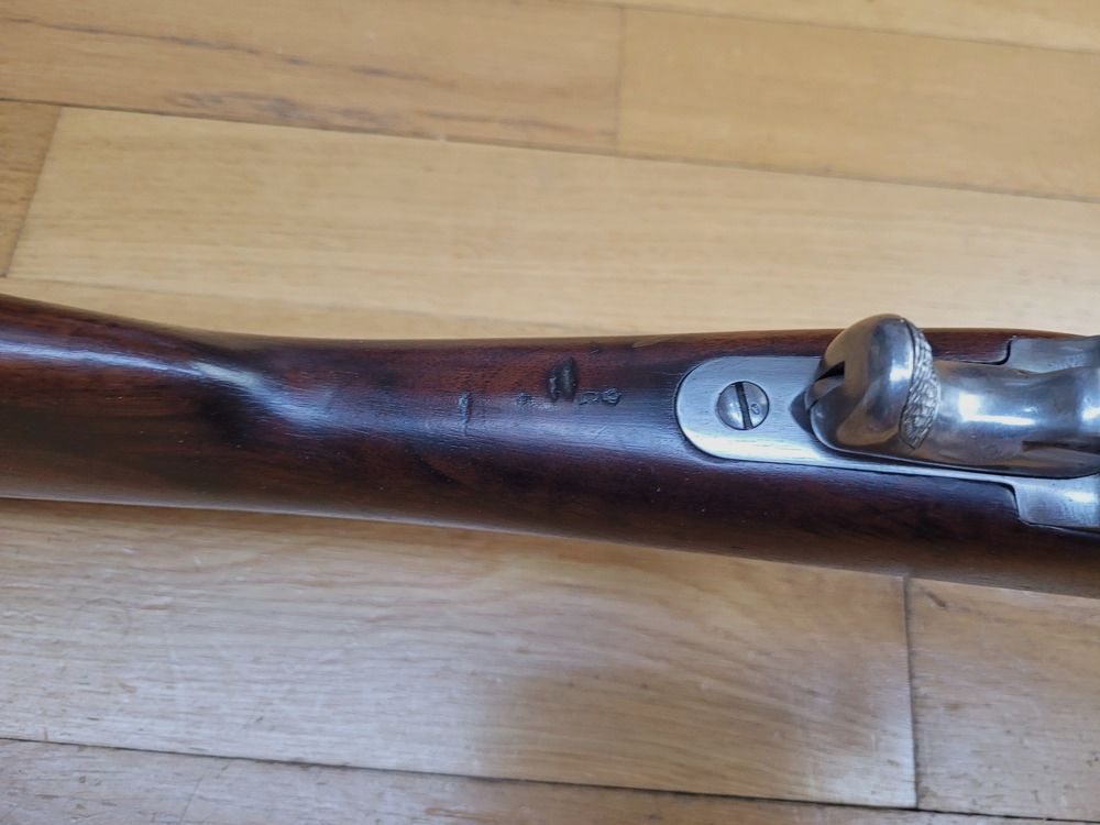 Superbe Fusil Chassepot mdle 1866 – 2ième Type – Fabrication février 1872 – Châtellerault – Mono-matricule intégral sauf baguette – Macaron lisible – Magnifique canon – État premium – TBE++, image 19 sur 33