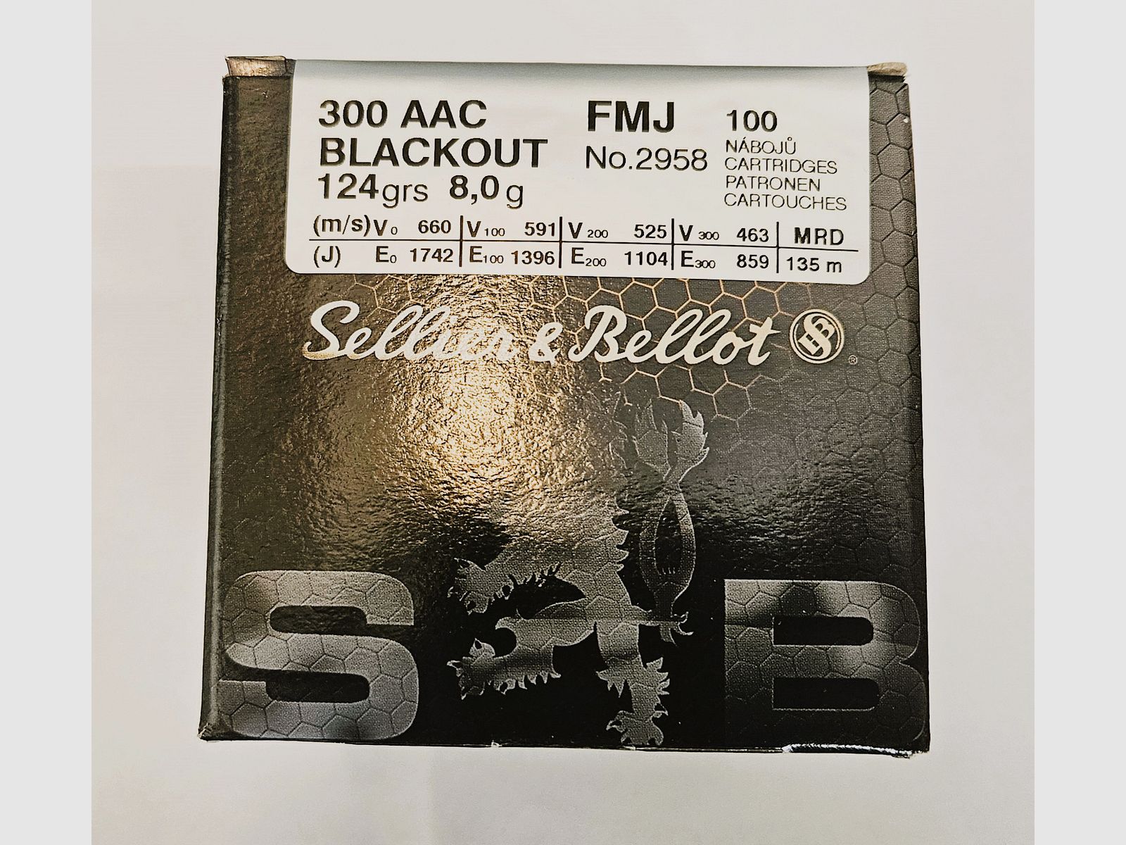 Sellier&Bellot – .300 AAC Blackout / 124grs / 8g / 100Stk., Bild 1 von 2