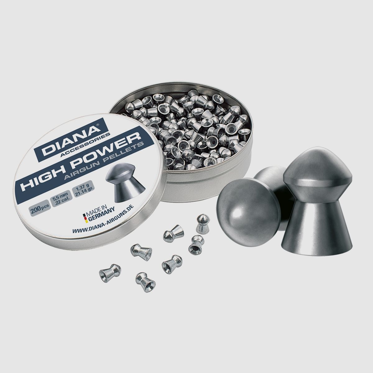 DIANA Ronde Hoofd Diabolo Glad 5,5mm 200 Stuks