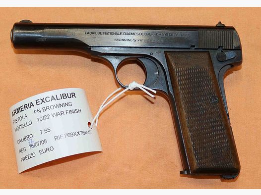Pistole FN Browning Modell 10/22 War Finish Kaliber 7.65