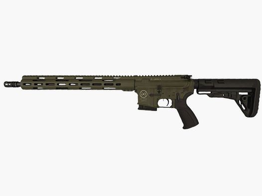 OD GREEN: Lux Def Tec LDT L5L con handguard lungo AR15 16,75" fucile semi-automatico calibro 223Rem incluso caricatore aggiuntivo Magpul