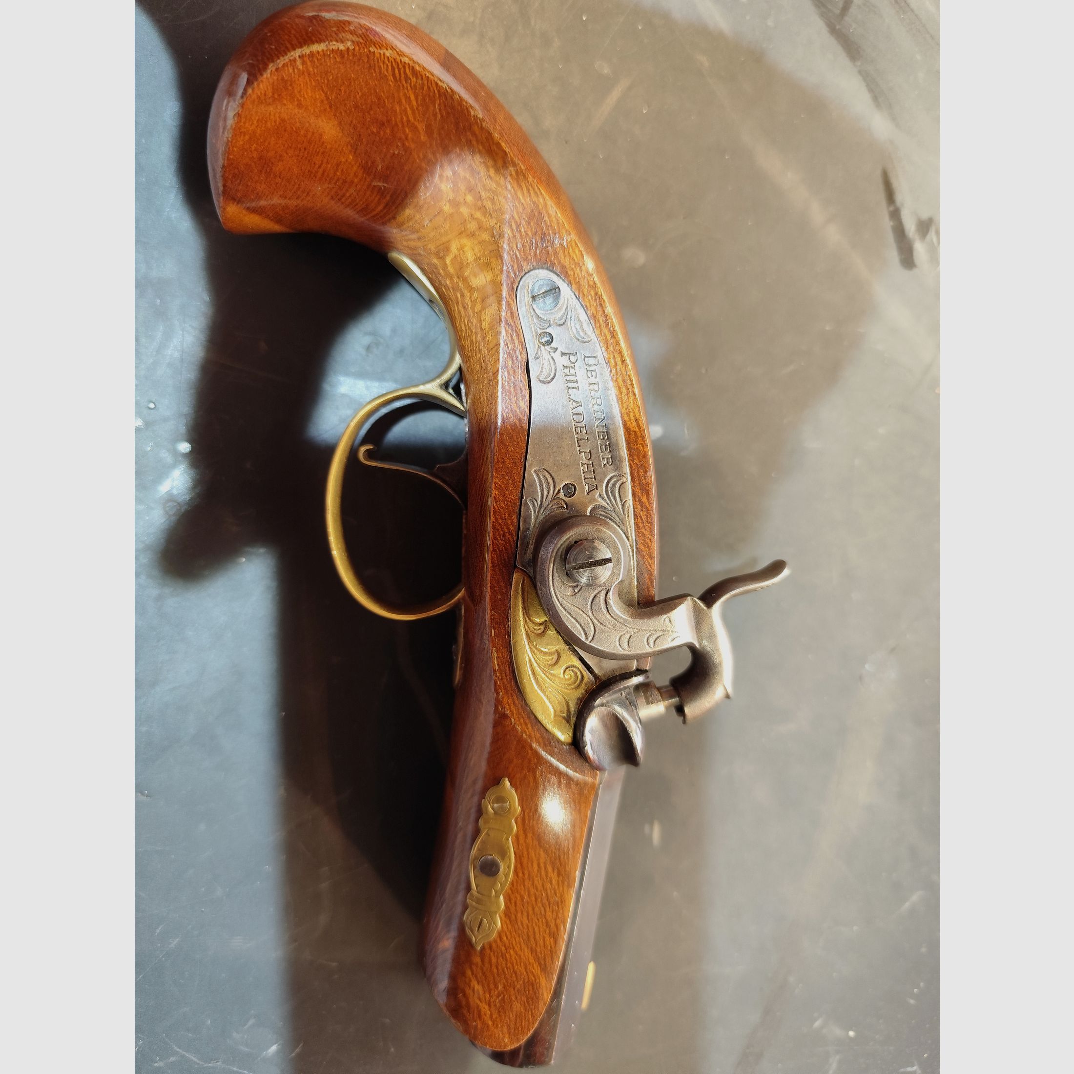 Front-loading pistol percussion Derringer .45 + .41 black powder