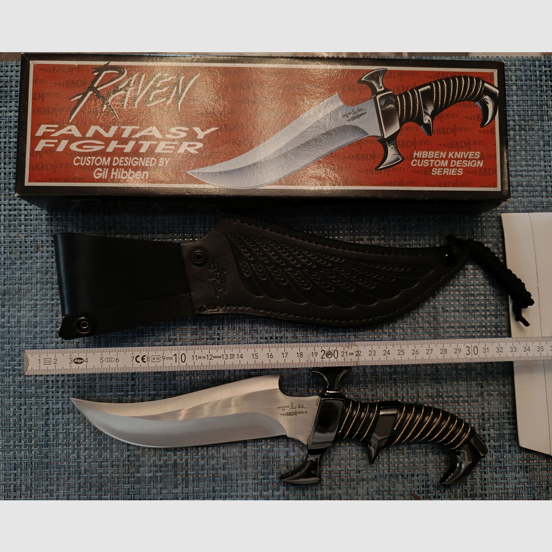 Cuchillo de colección Raven Fantasy Fighter Gil Hibben Bowie cuchillo de caza