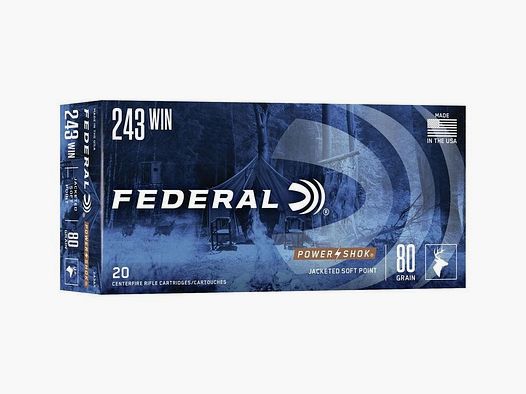 FEDERAL .243 WIN. 80 GR SP POWER SHOK