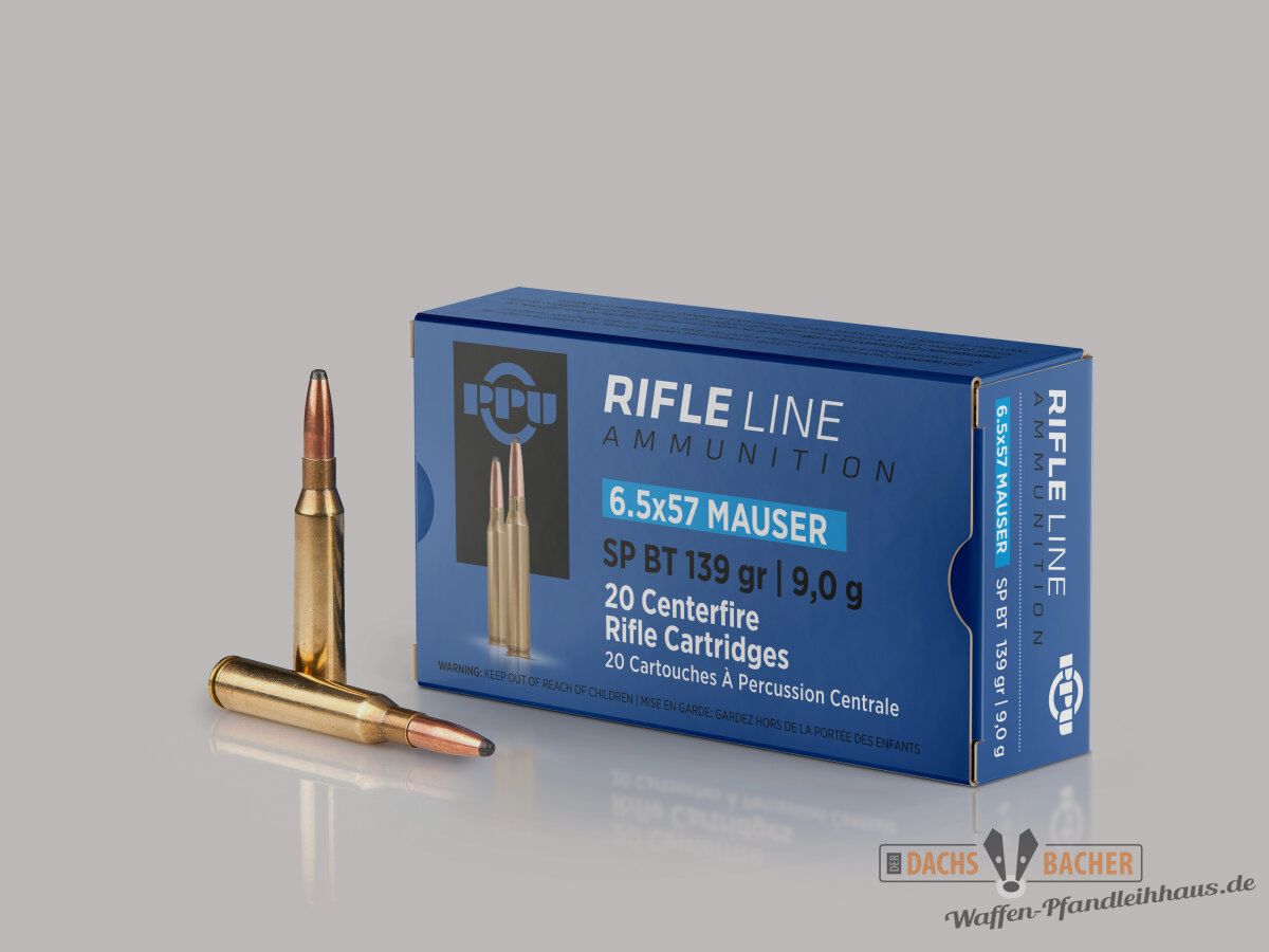 PPU Privi Partizan 6,5x57 Mauser 9g/139gr SP Teilmantel 20 Schuß