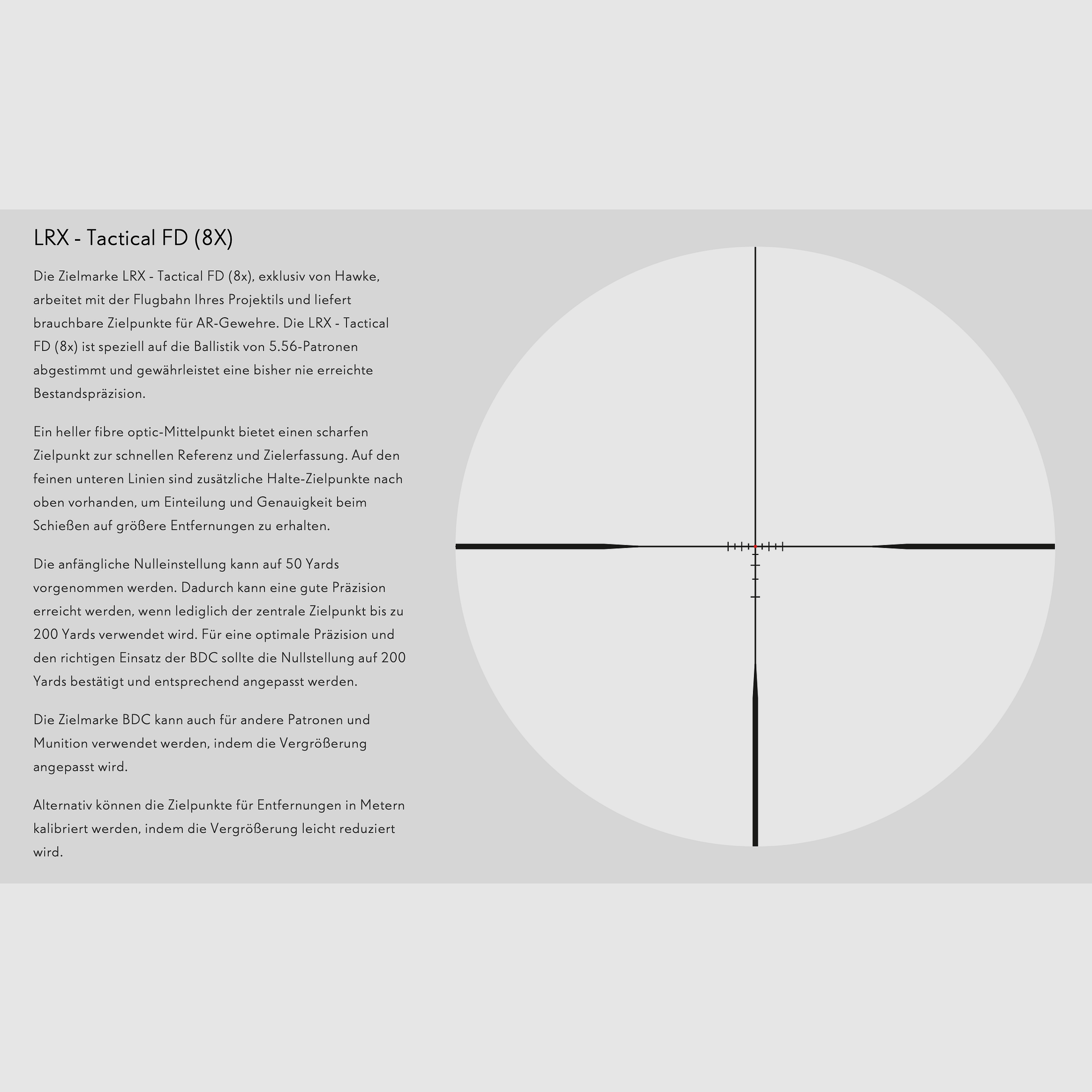 HAWKE 18406 luneta FRONTIER 30 FD 1-8x24 LRX TACTICAL FD 8X ABSEHEN