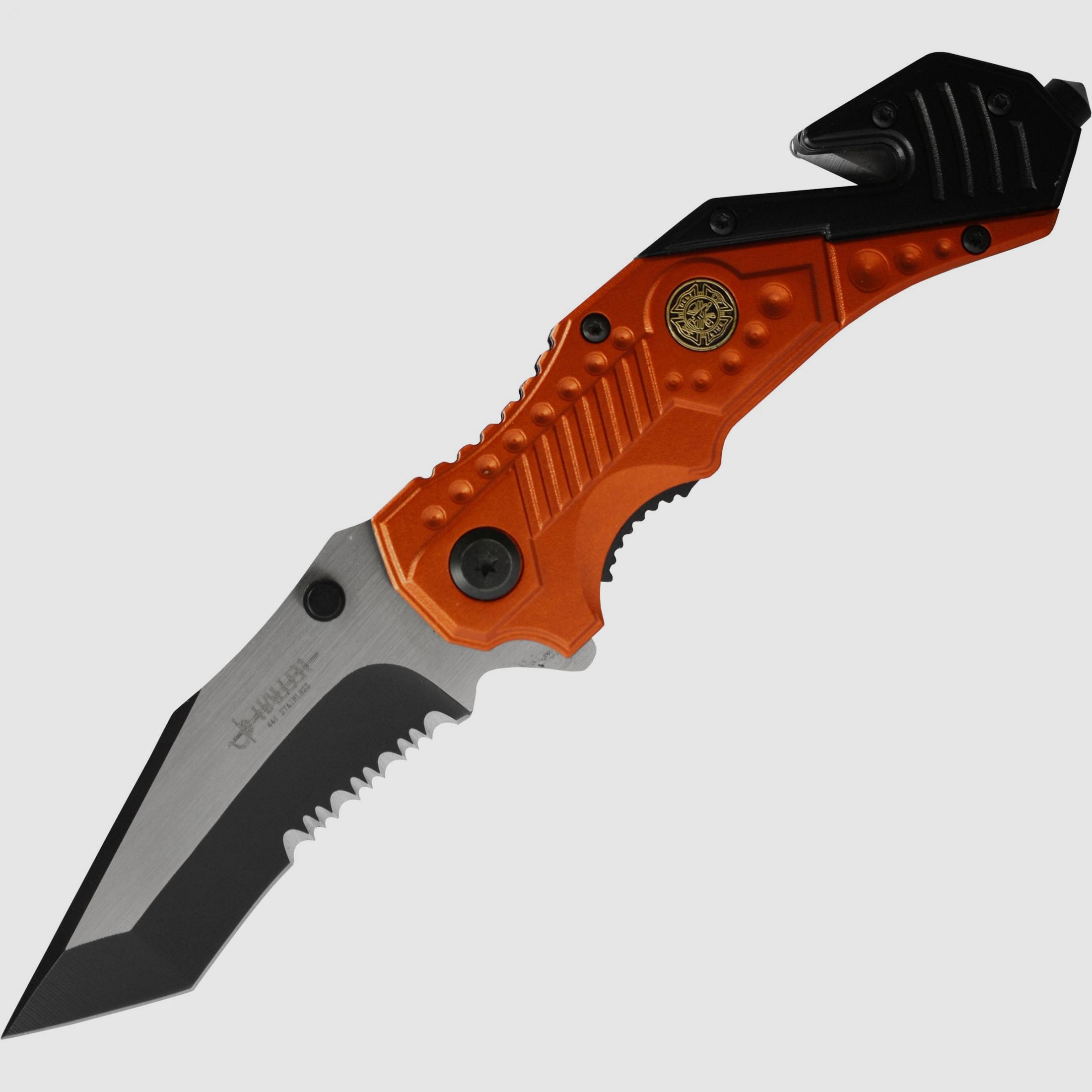 Rescue Taschenmesser rot/schwarz federunterstützte Klinge