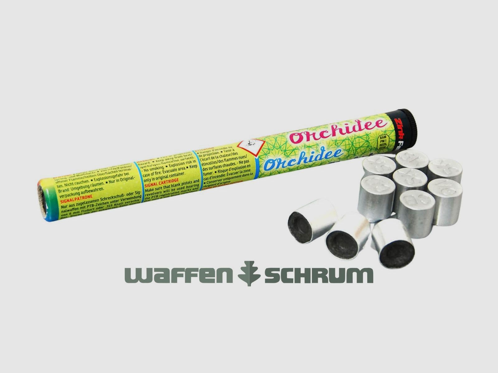 Zink Signalsterne - Orchidee 15mm 10er Rolle mit Silberschweif und bunte Farbperlen