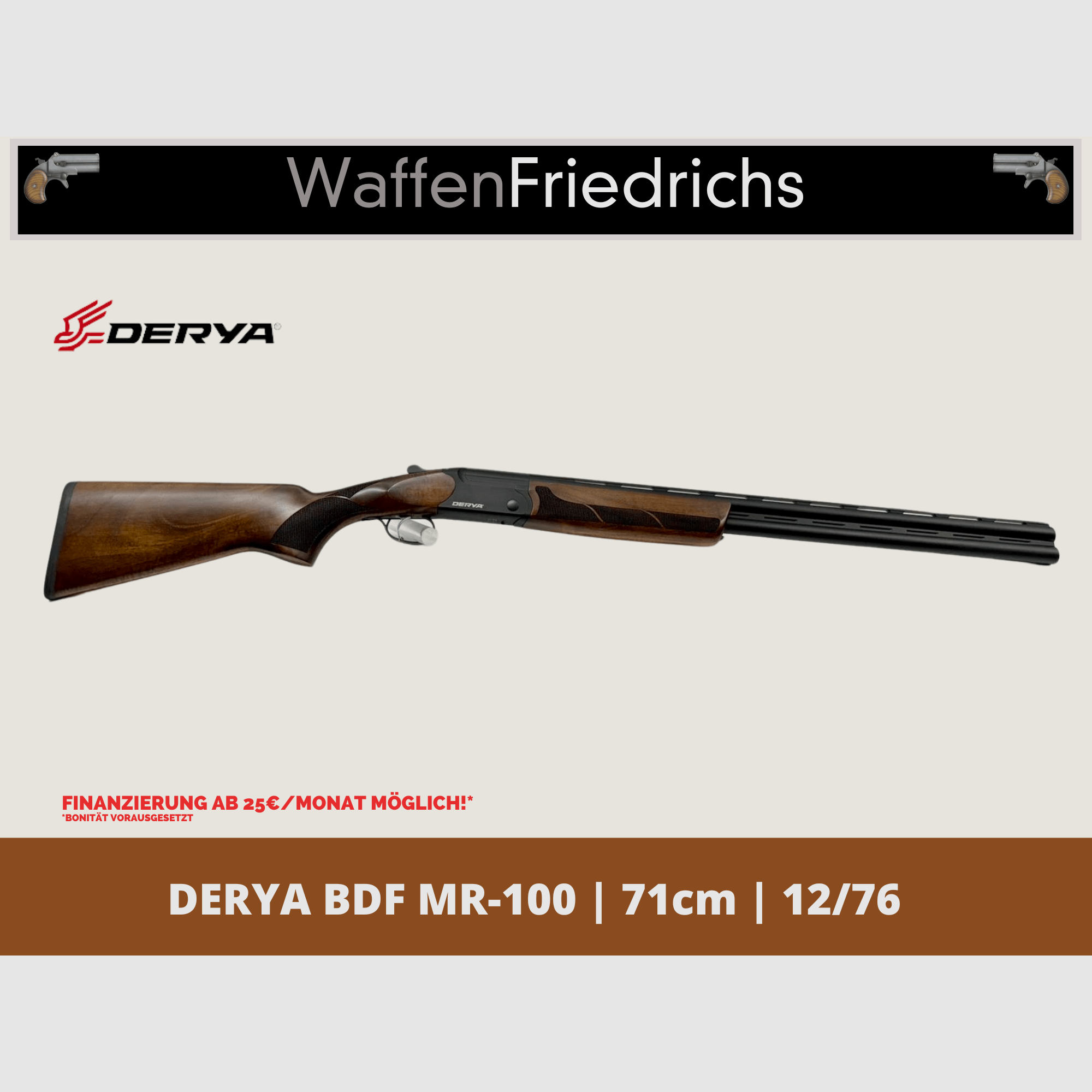 DERYA Bockdoppelflinte Meriva MR-100 71cm - WaffenFriedrichs