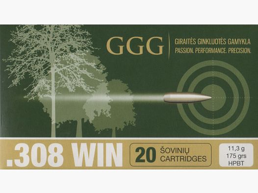 GGG .308Win Sierra BTHP 175grs/11,3g