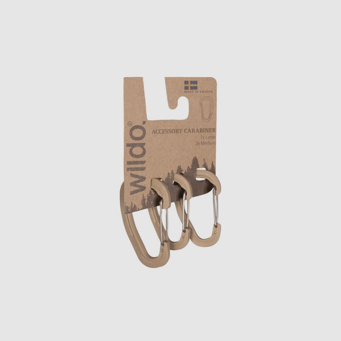 WILDO® KARABINER 3-er SET TAN